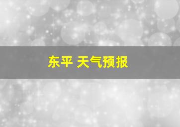 东平 天气预报